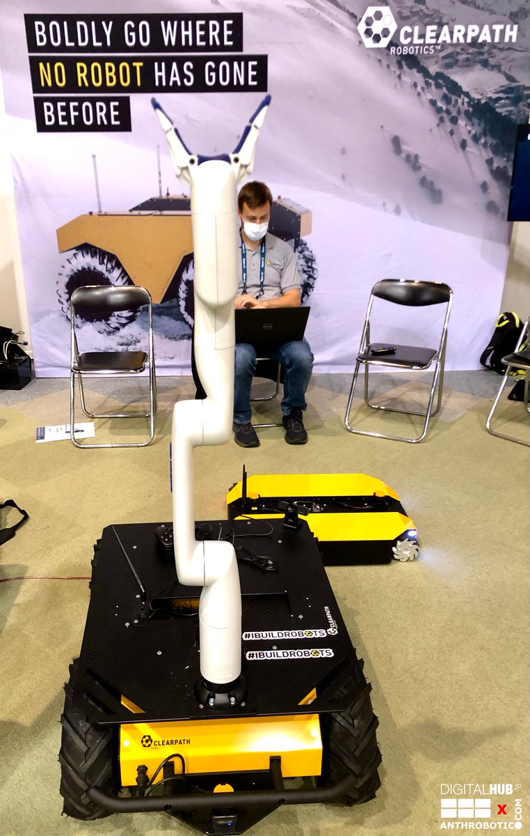 #ROSCON 2022: DAY 1 - ROBOTS
• • •
ROS-based machines from some of the #ROSCON2022 exhibitors/sponsors - <a href="/intel/">Intel</a>, <a href="/clearpathrobots/">Clearpath Robotics by Rockwell Automation</a>, <a href="/FetchRobotics/">Fetch Robotics</a>, and <a href="/ROBOTIS/">ROBOTIS</a> seen here, all wrangled by friendly humans.
• • •
#ROS #ROBOTS #JAPAN — <a href="/digitalhubjp/">DIGITALHUB.JP</a> x @anthrobotic
