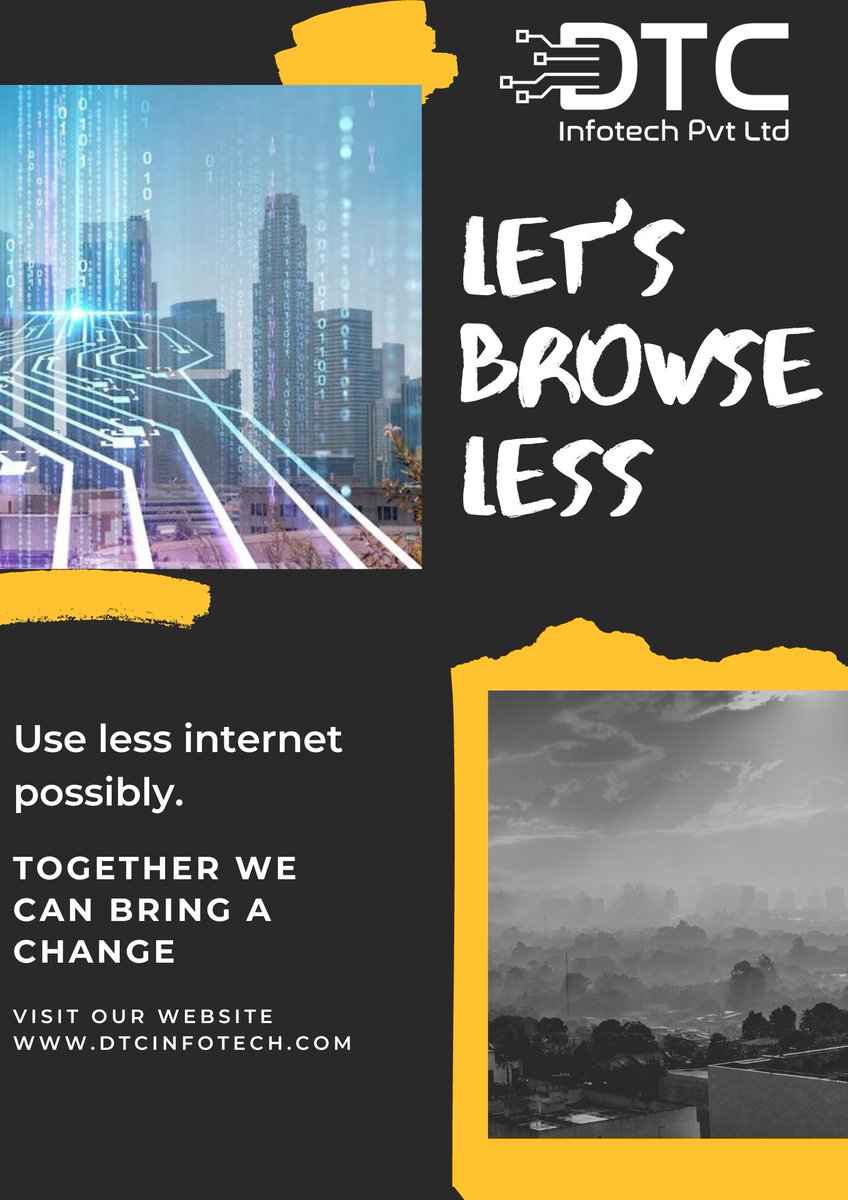 Do you know what digital pollution is? We have kept reading about Water Pollution, Soil Pollution, Air Pollution or noise pollution, and others. But the new era of Pollution is Digital Pollution.

Blogs:
dtcinfotech.com/what-is-digita…
dtcinfotech.com/how-do-we-stop…

#dtcinfotech #pollution