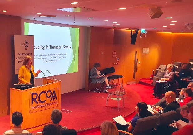 RuthCadbury's tweet photo. Before the chaos later yesterday I was pleased to open the #pactsconf on Equality & Transport Safety.
Then headed to @TransportCttee to question @annietrev Sec of State;
Why no road safety targets? When will leg for Road Safety Investigation Branch be tabled?
(No clear answers) https://t.co/WIoEF1BNVE