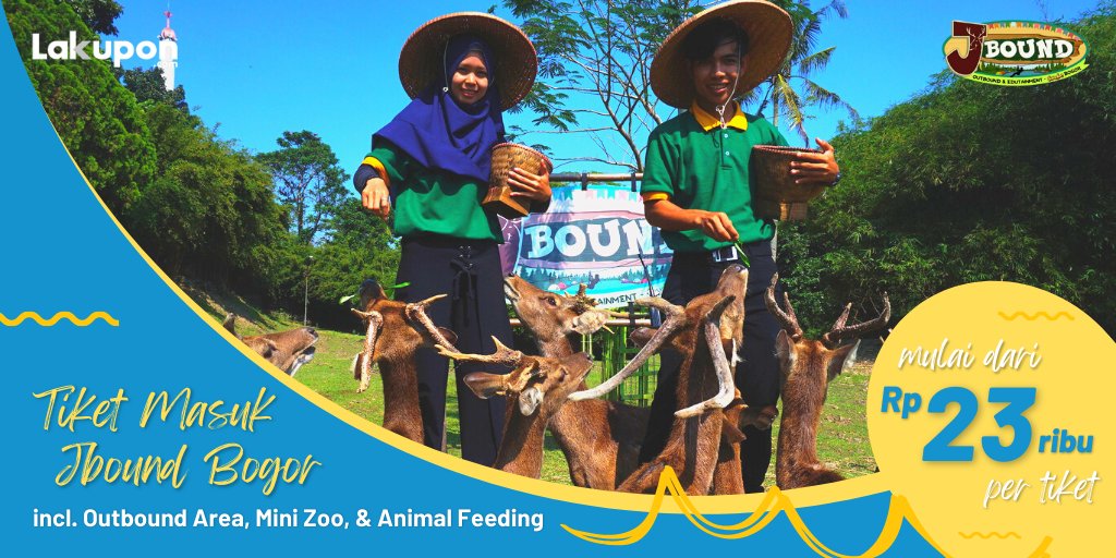 Bundaaa, si buah hati udah merengek-rengek minta jalan-jalan belum nih? Secara weekend kan udah di depan mata ya 😚

Cuuss deh ajak si kecil ke Jbound Bogor bund, dengan 23ribu aja sudah termasuk Outbound, Mini Zoo, &amp; Animal Feeding loh!

Cekidooott 👉 bit.ly/3VEPEGR