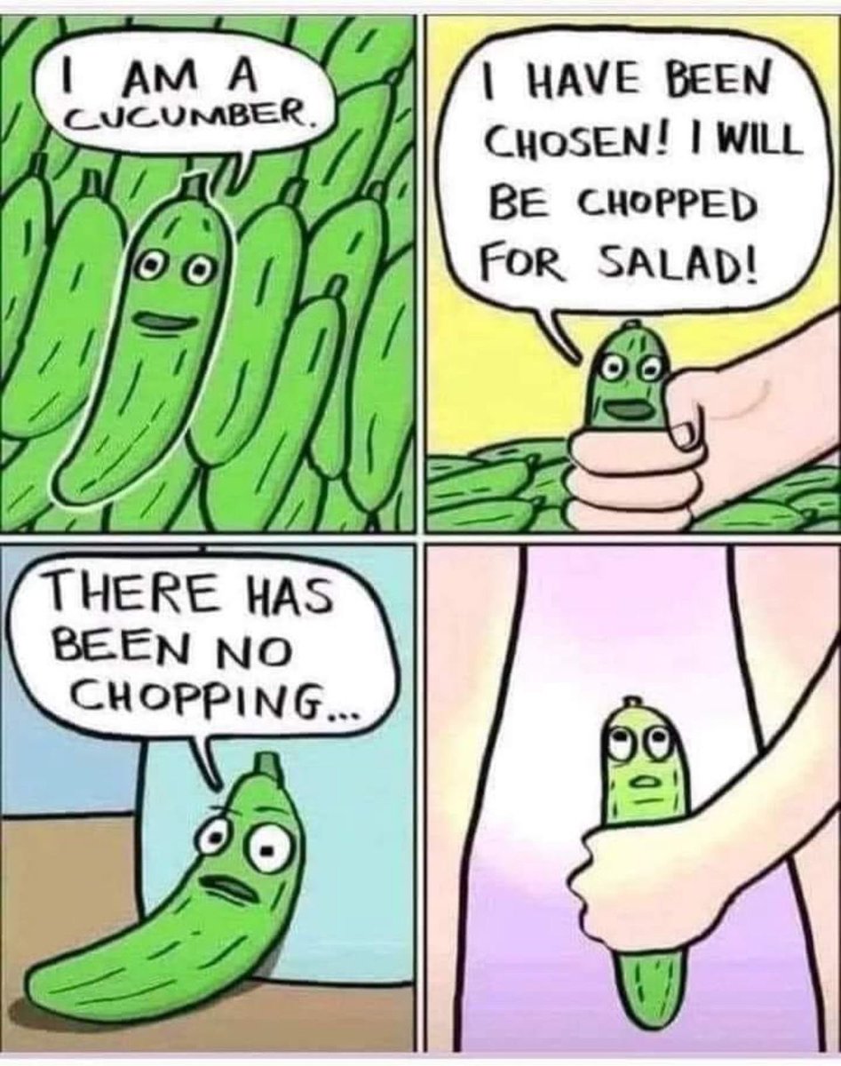Cucumbbaa's tweet photo. When she can’t get #BBC ….#Cucumber strikes again 🥒😬😂 #foodplay #foodfetish #MemeOfTheDay https://t.co/HMImtdbAEe