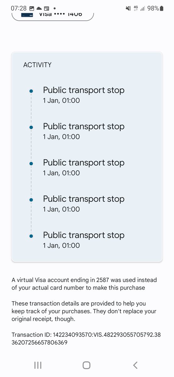 Nice summary of my activity on the underground yesterday from <a href="/TfL/">TfL</a> on <a href="/GooglePay/">Google Pay</a>