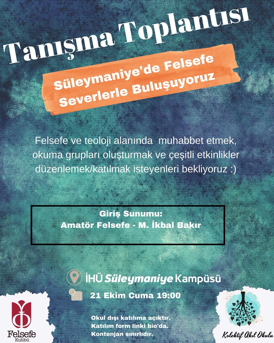 IHU Felsefe Kulübü (@ihufelsefe) on Twitter photo 