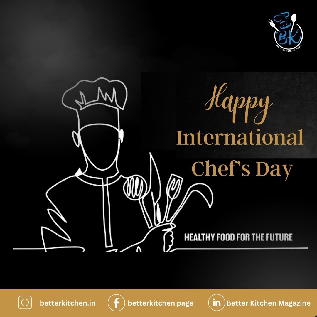 KitchenBetter's tweet photo. A GOOD CHEF USES FOOD NOT JUST TO
EXCITE THE SENSES BUT ALSO TO TELL A STORY... @betterkitchen.in magazine wishes all our dear chefs A HAPPY INTERNATIONAL CHEF’s
DAY. #everestbkcc #betterkitchen #internationalchefsday #cheflife #chefsofinstagram #executivechefs #executivecheflife https://t.co/mDqE3D1ZkH