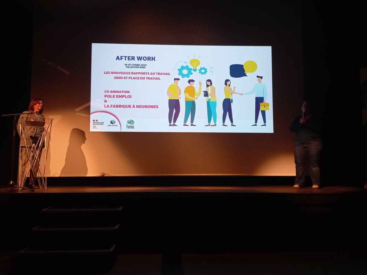 #Emploi | Afterwork rencontre avec <a href="/magnescolomb/">Marie-Agnès Colomb</a> de @pole_emploi #Villefontaine, les entreprises du Nord de l'#Isère et Mme Caroline Gadou, Sous-Préfète #LaTourDuPin.
➡️adapter les recrutements au nouveau rapport  salarié/travail (sens, motivations...), suite à la crise sanitaire