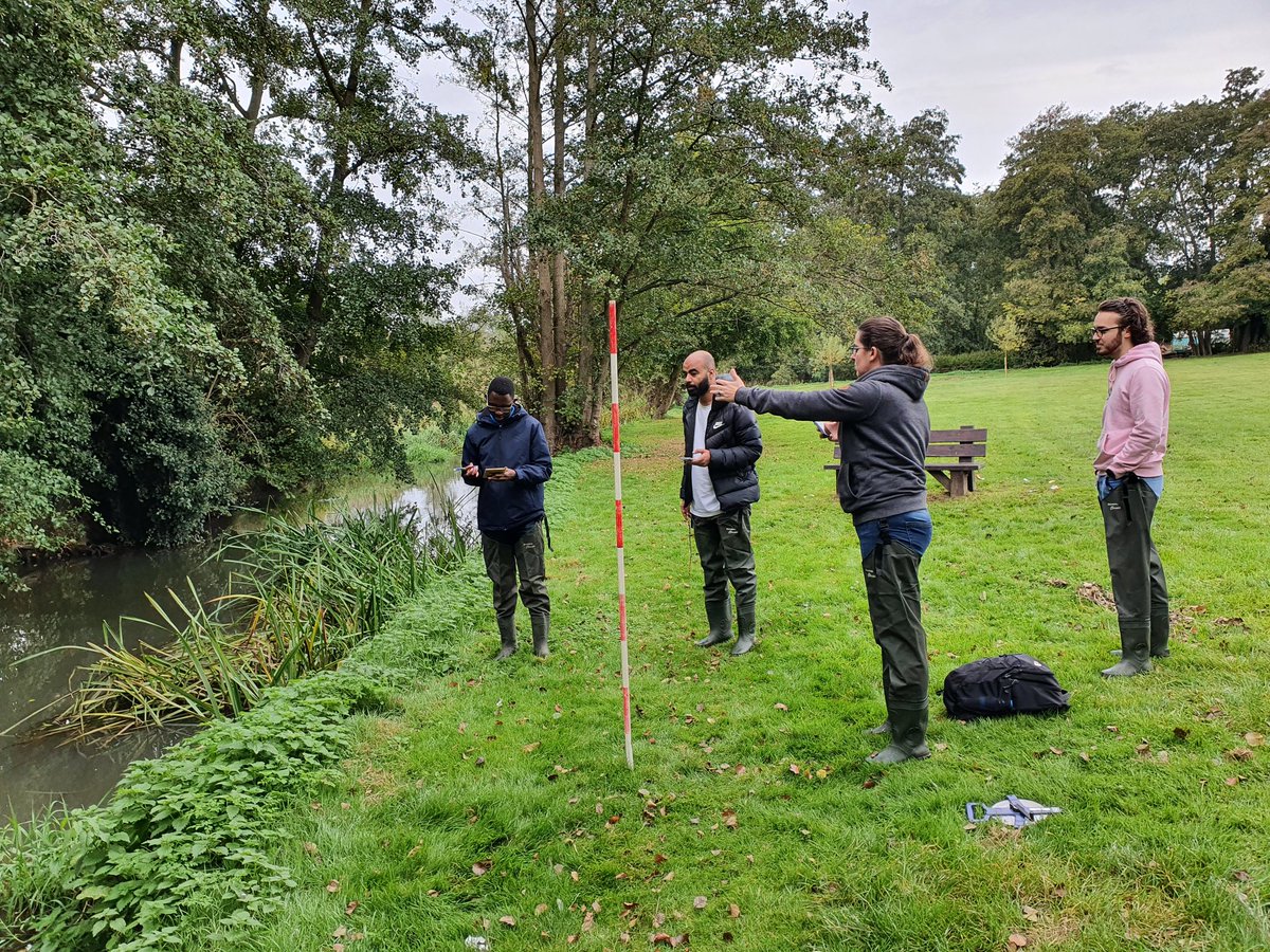 Out in the field and in the river with our Advanced Water Management MSc students and short course delegates <a href="/cranfieldwater/">Cranfield Water</a> <a href="/CranfieldUni/">Cranfield University</a>