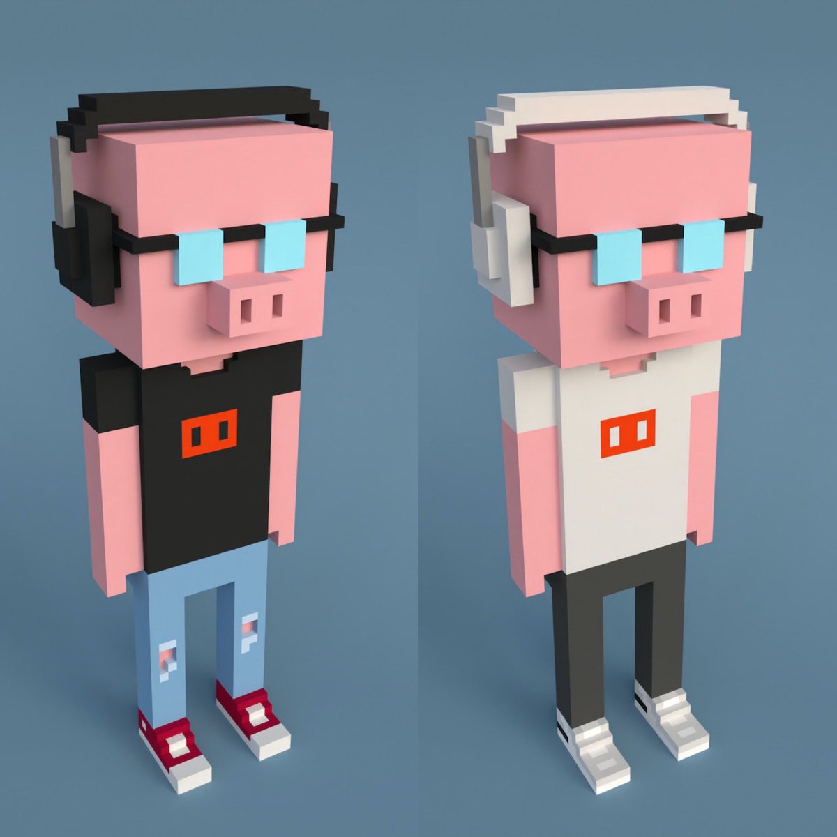 Gotcha a pair of matched pigz <a href="/MeebitsNFTs/">Meebits</a> 

Meet them in Kashapon soon!
Keungz Genesis generate free admission tickets:
opensea.io/collection/keu…