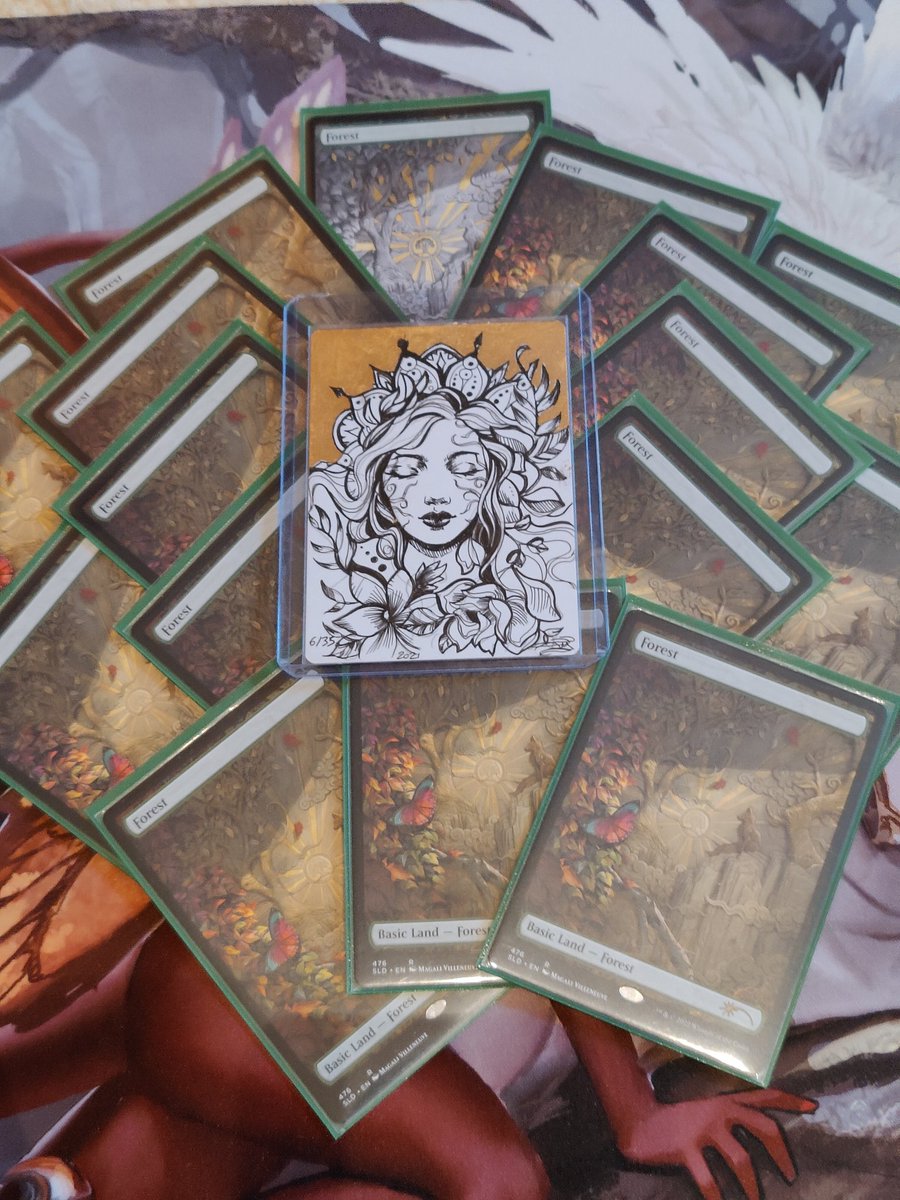 I simply had to upgrade my titania with the #secretlair lands by @Cathaoir1 #magicthegathering #commander #mtg #mtgcommander