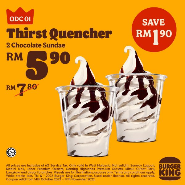 FoodViralMY's tweet photo. BURGER KING KUPON PROMO 😍😍

✅Sah dari sekarang hingga 19 Nov 2022
✅Seluruh outlet Burger King

📍Burger King seluruh Malaysia

Please tag member https://t.co/5MpLCV24e3