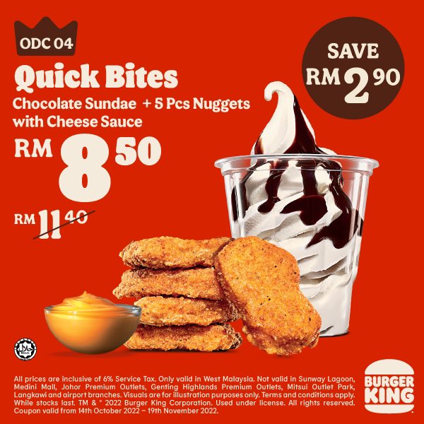 FoodViralMY's tweet photo. BURGER KING KUPON PROMO 😍😍

✅Sah dari sekarang hingga 19 Nov 2022
✅Seluruh outlet Burger King

📍Burger King seluruh Malaysia

Please tag member https://t.co/5MpLCV24e3