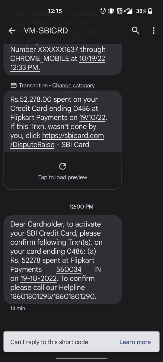 rupapatil's tweet photo. @SBICard_Connect why this message now ? Those numbers are not valid too. Why do you need me to call you for 2 days back transaction ? https://t.co/fwlVVipc4N