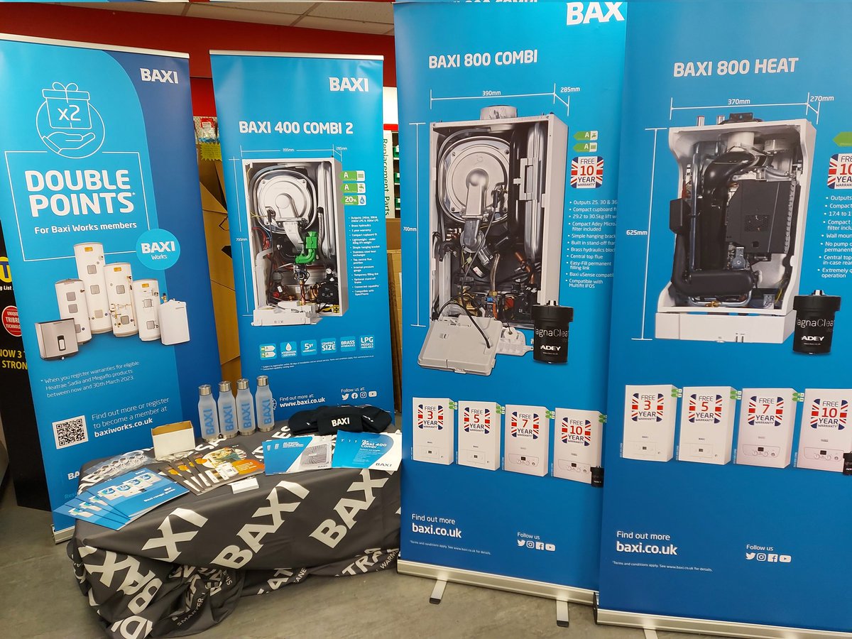 Pop down the Wolseley in Great Yarmouth and come and see our fantastic range of products and discuss the ways Baxi help installers! #baxiboilers