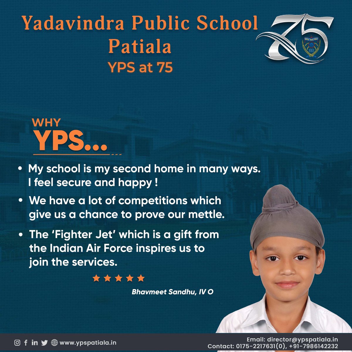 yps_patiala's tweet photo. WHY YPS...
#YPSPatiala #thegreatindianschool #richheritage #patiala #ypsstudents #ypsteachers #ypsstaff #uniqueschools #publicschool #education #academics #cocurricular #extracurricular #ypsat75 #platinumyear #OverallDevelopment #yadavindrians #punjab #India #AYOSA https://t.co/mGuPZ6aWsm