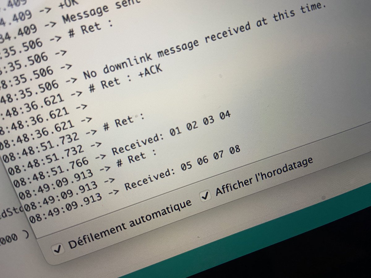 disk_91's tweet photo. Testing #LoRaWan class C with @helium #hip70 … it works ! https://t.co/D9L7vd4Oyx