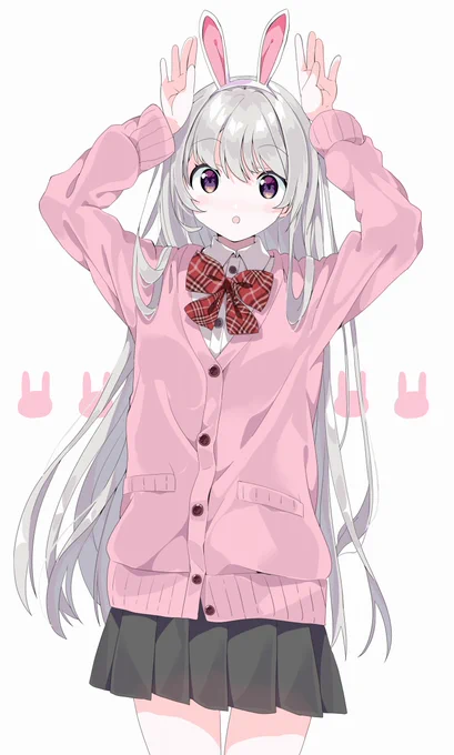 ピンクうさうさ#あなたのぴんく色の作品を見せてください 