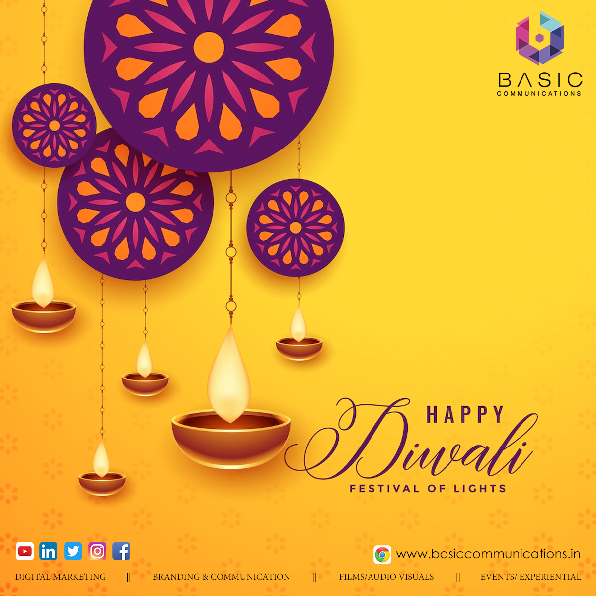 BasicCommunicat's tweet photo. This Diwali illuminates your life with lights and colours. Have a Safe and Green Diwali!!!
#HappyDiwali #FestivalOfLights #SUBHANALLAH #BasicCommunications https://t.co/6xt7mDT2yI