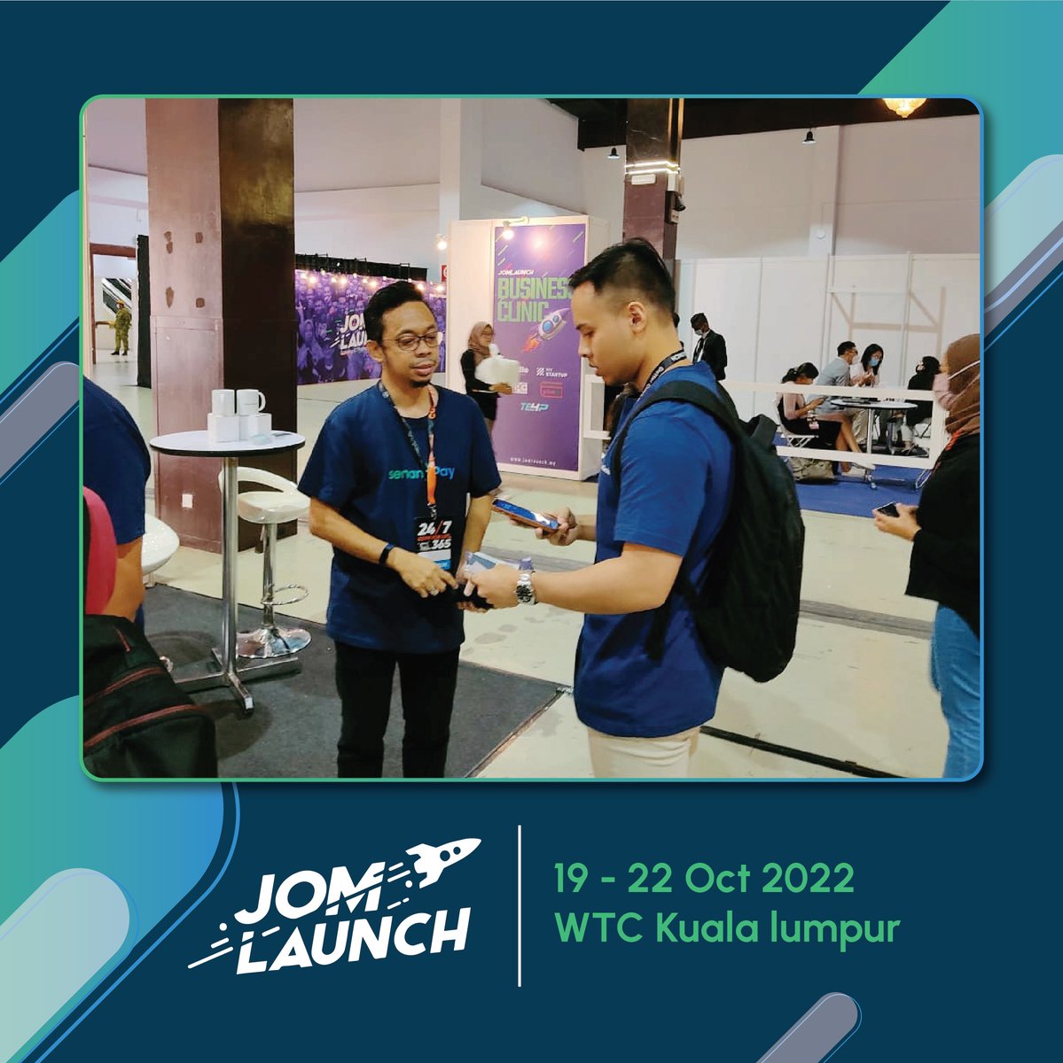 senangpay's tweet photo. Day 2

Visit our booth at @jom.launch from 19-22 Oct 2022. Register as our affiliate member for FREE and redeem your special merchandise. While stock last.  

#jomlaunch #jomlaunch2022 #paymentgateway #senangpay #affiliateprogram #senangBro https://t.co/lfGxTLAEUd