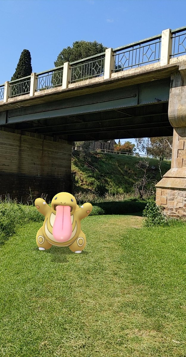 Lili_Bear26's tweet photo. Sir Lickitung and I visited the park in our town today 😁 #pogoAR #ARPhotography https://t.co/Tw6GMFAW29