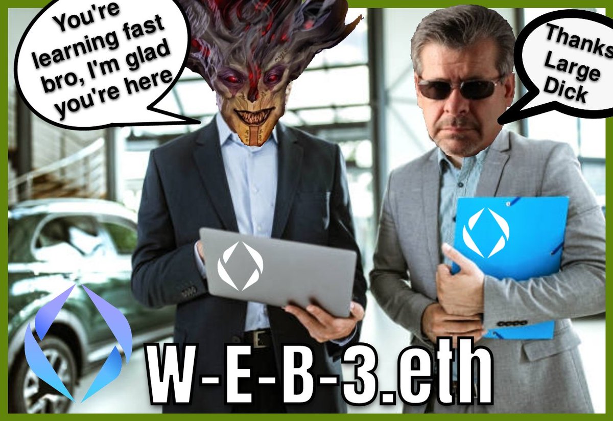 DarkSpawn_X's tweet photo. https://t.co/XVFx8vLLm4
LargeDick incorporated helping to onboard even the most stubborn web2 clients

W-E-B-3.eth

🃏🃏🃏🃏🃏🃏
#ens #Web3 #NFT #ETH #dao #nfts #crypto #nftcommunity #EnsNames #blockchain #LFG #ensdomains https://t.co/77nJZN88d9