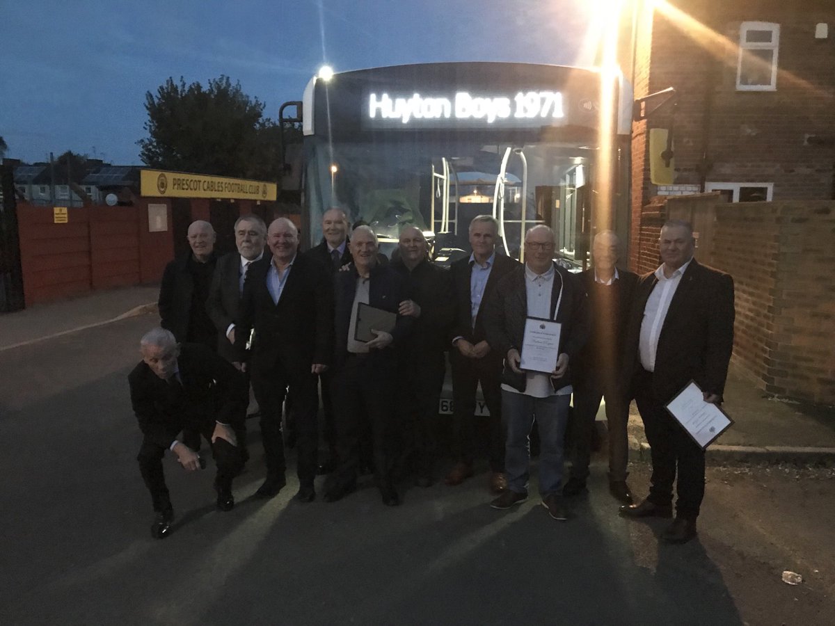 Kenny Saunders (@kenny9saunders) on Twitter photo Massive thank you to everyone involved in helping us to get the Huyton boys of 71 the recognition they fully deserved <a href="/Knowsley_Leader/">Cllr Graham Morgan</a> <a href="/reidmp/">Mike Reid 💙🇵🇸🇮🇪</a> <a href="/mark_campbell42/">Mark Campbell</a> thanks to John and Paul at <a href="/HTL_Buses/">Huyton Travel Ltd</a> and also to <a href="/PrescotCablesFC/">Prescot Cables FC</a> Massive thank you to everyone involved in helping us to get the Huyton boys of 71 the recognition they fully deserved <a href="/Knowsley_Leader/">Cllr Graham Morgan</a> <a href="/reidmp/">Mike Reid 💙🇵🇸🇮🇪</a> <a href="/mark_campbell42/">Mark Campbell</a> thanks to John and Paul at <a href="/HTL_Buses/">Huyton Travel Ltd</a> and also to <a href="/PrescotCablesFC/">Prescot Cables FC</a>