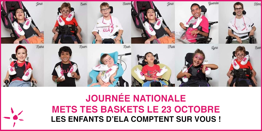 ELAOfficielle's tweet photo. Ce dimanche, participez avec nous au challenge connecté #Metstesbaskets et faisons le plus de pas possible pour aider les enfants d’ELA👟 !  

Téléchargez l’appli 📲 “Mets tes baskets”, entrez le code 231022 et faites une promesse de don. 

On compte sur vous ! 💪 https://t.co/SVvT3KSa88