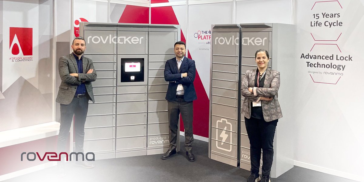rovenma's tweet photo. We are waiting all participant on the 3rd day of the expo to our stand #1068!

#parcellocker #ecommerce #logistics #postexpo2022 #messefrankfurt #rovenma #rovlocker #batterypowered https://t.co/Z0VSn6iAU1