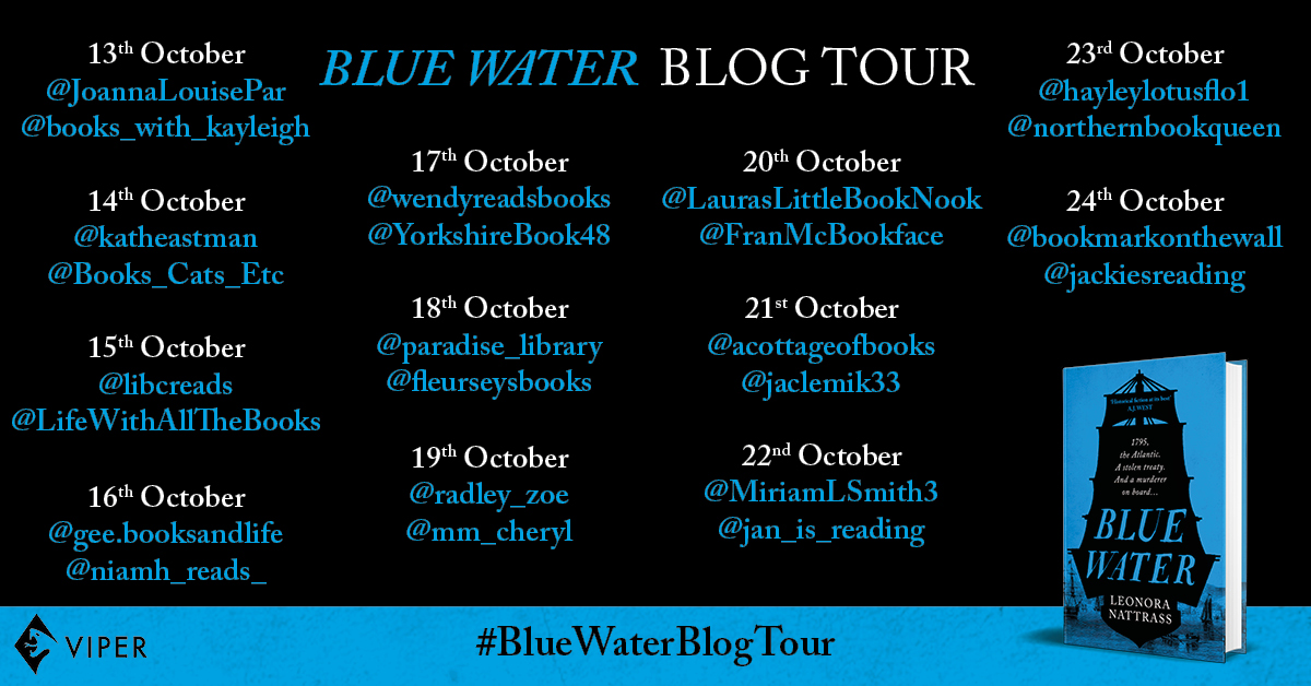 A huge Happy Publication Day to #BlueWater 🎉 It’s also my turn on the blog tour and you can read my review of this fabulous seafaring spy novel here franmcbookface.co.uk/2022/10/20/blu… Huge thanks to @viperbooks for my copy and spot on the tour #BookTwitter #ad #Gifted