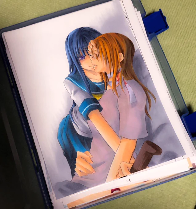 新刊の鬼ごっこなんですが10年前の当時に描いた伏線貼りのイメージイラストが出てきたのでここに載せておきますこちらは黒梨花ですね絵が下手なことには突っ込まないでください… 