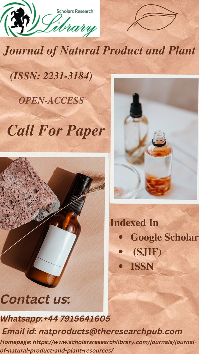 carol20498000's tweet photo. Call for Submission of Manuscript.
Journal H-index: 36
Journal cite score: 41.87
Journal impact factor: 1.51
Journal homepage: https://t.co/LICuNifAoY
submission link: https://t.co/WBJ9nPzUzM
#Biochemistry, #Bioinformatics, #Biophysics, #Bio_technology, #Cell_biology, #agronomy. https://t.co/eP2kNtkavX