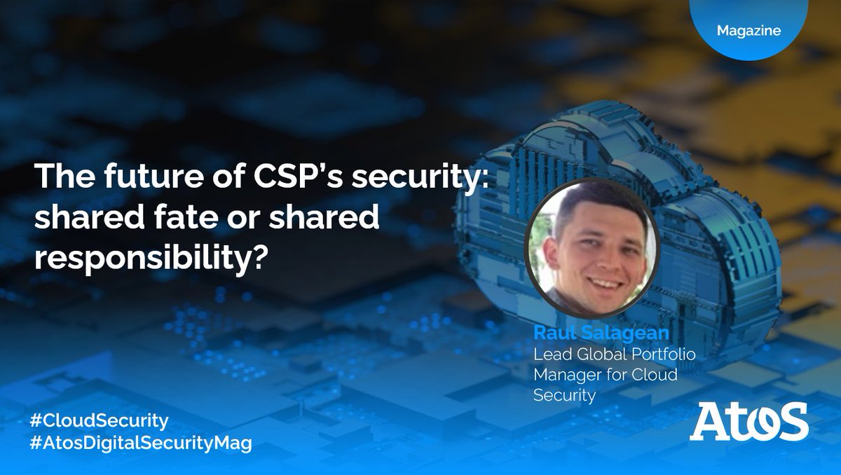 Quelle est votre approche par rapport à la sécurité des fournisseurs de services #cloud ? Raul Salagean explore les 2️⃣ domaines qui doivent être pris en compte pour être résilient : « la sécurité du cloud » et « la sécurité dans le cloud » (en anglais) : atos.net/en/lp/digital-…