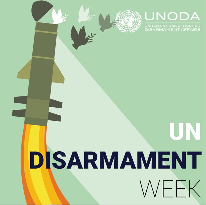 It’s #disarmamentweek! Now more than ever, public understanding of the importance of #disarmament in preventing conflict, protecting civilians and supporting sustainable #peace and development is crucial.