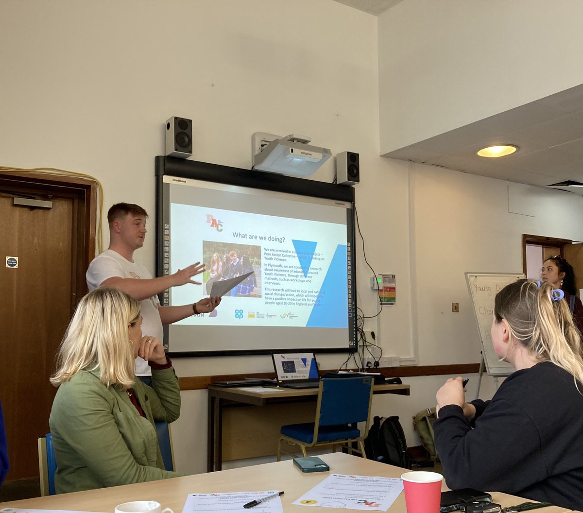 Jo_Higson's tweet photo. Great presentation from the young people working to tackle youth violence as part of the Peer Action Collective (PAC) in Plymouth. Presenting their research so far in a great interactive style and making us think!
Supported by @coopuk
#ItsWhatWeDo #SWCoopMP https://t.co/ydO9G1G8ve