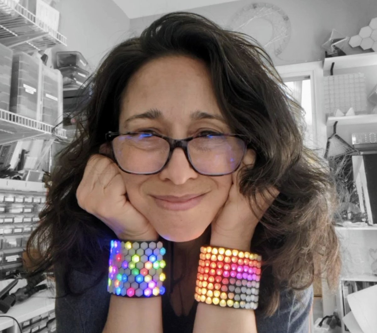 HackSpace magazine has crowned a new queen of wearable tech.

Meet Debra Ansell, who you may know better as Geek Mom Projects. (She's the one with the LED bracelets and sound-reactive embroidered party dress - yeah that one).

raspberrypi.com/news/meet-debr…