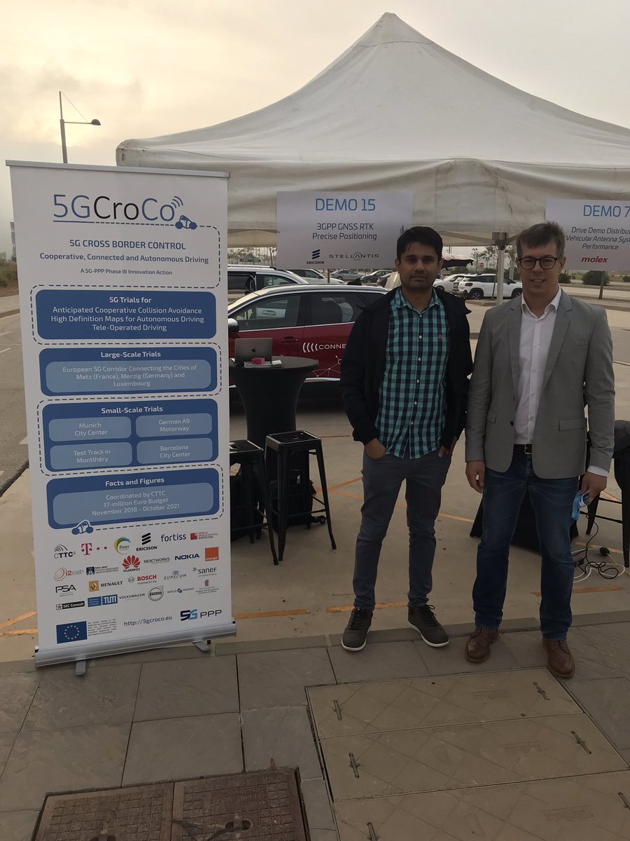 <a href="/CttcTech/">CTTC</a> is participating in the 5GAA @5gaa_official demo event in Málaga as part of our <a href="/5GCroCo/">5GCroCo</a> post-project activities. We are very excited to be showing our project results!