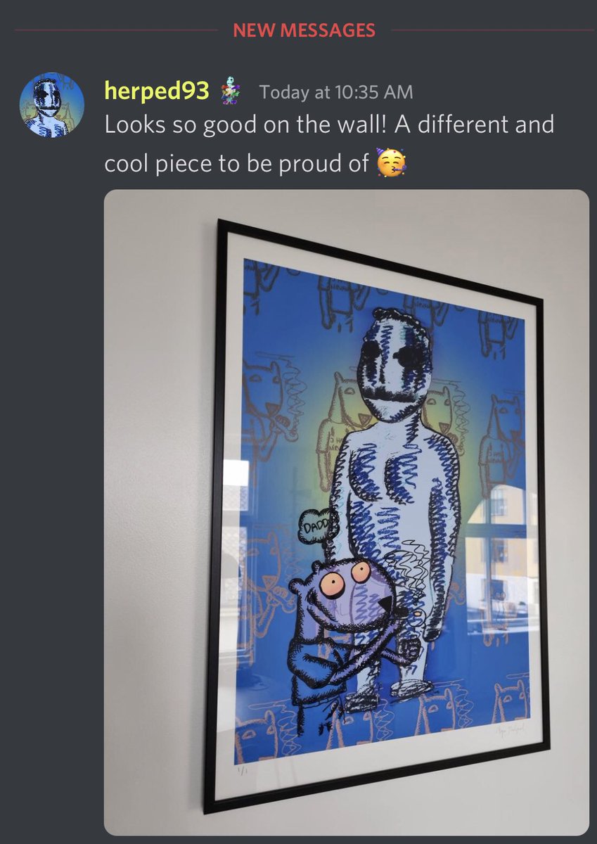 LightbulbmanNFT's tweet photo. Have you claimed your print? Signed by Melgaard , only one print per nft. 0.9% listed. Diamond hands on entire community. https://t.co/v71sn3fWr3