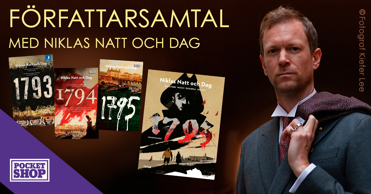 Onsdag 26 okt. kl. 19 är du välkommen till författarsamtal med Niklas Natt och Dag hos oss på Götgatan 40 (Sthlm). Eventet är kostnadsfritt. Hör hans egna ord om resan bakom hans böcker och att köpa ett signerat ex av nya serieroman ”1793”. Läs mer på fb.me/e/2hQOEb4RY