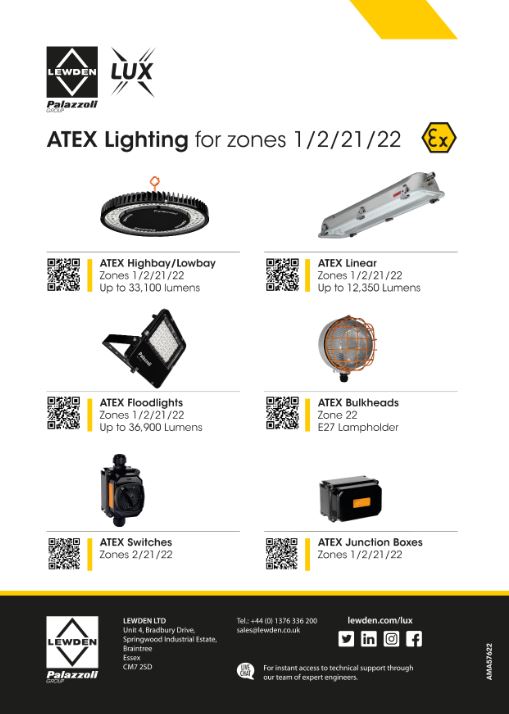LewdenLux's tweet photo. Lewden LUX brings to you a range of ATEX Lighting suitable for areas at risk of explosion, from Highbays/lowbays, Linear, Floodlights, Bulkheads, Twinspots, Switches &amp; more…

#Lux #Lighting #LoveLewden #Atex #EX https://t.co/5zjUQVPQLa