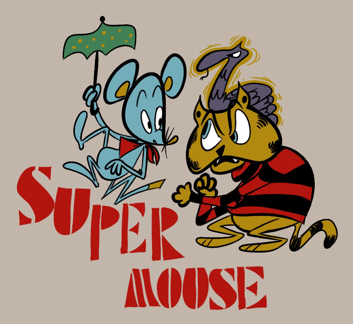 Bigbird96's tweet photo. Characters from Taito's forgotten 1982 arcade game "Super Mouse". #cartoon #gaming #taito #supermouse #deeisbrowsing #80s https://t.co/L3py174nqt