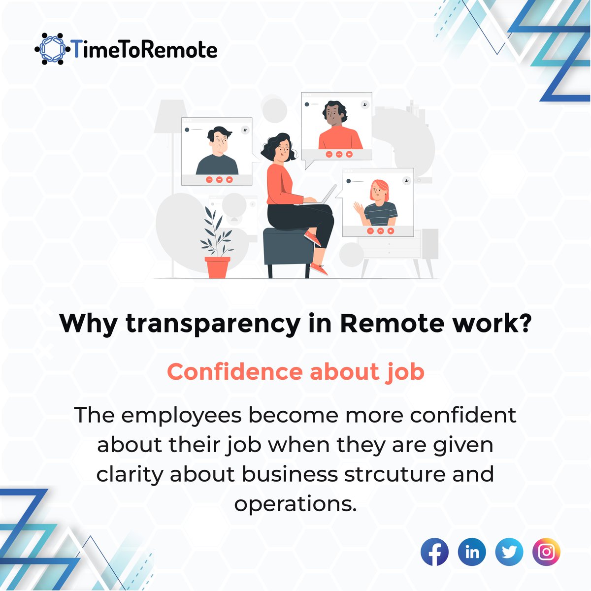 time2remote's tweet photo. Do you know any other benefits regarding transparency in remote work? 🌎💻 
.
If so, feel free to share them in the comment section below. ✍👇

#transparency
#remoteteams #workfromhome #remotework
#remotejobs #remote #RemoteWorker #remoteworking
#remotelife #remoteworkers https://t.co/jNmXeloCLy