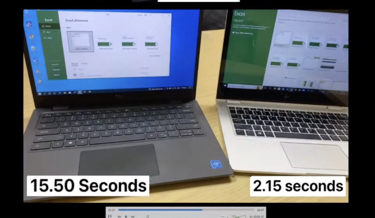 rapplerdotcom's tweet photo. LOOK: The blue ribbon committee tests the speed of the Dell laptops procured by the DepEd compared to an HP i5, which is priced similarly at P50-60,000. 

The HP loaded Zoom in 2.96 seconds compared to the 22.18 seconds it took to load on the Dell laptops. | via @ryanmacasero https://t.co/eY1ES7ah7r