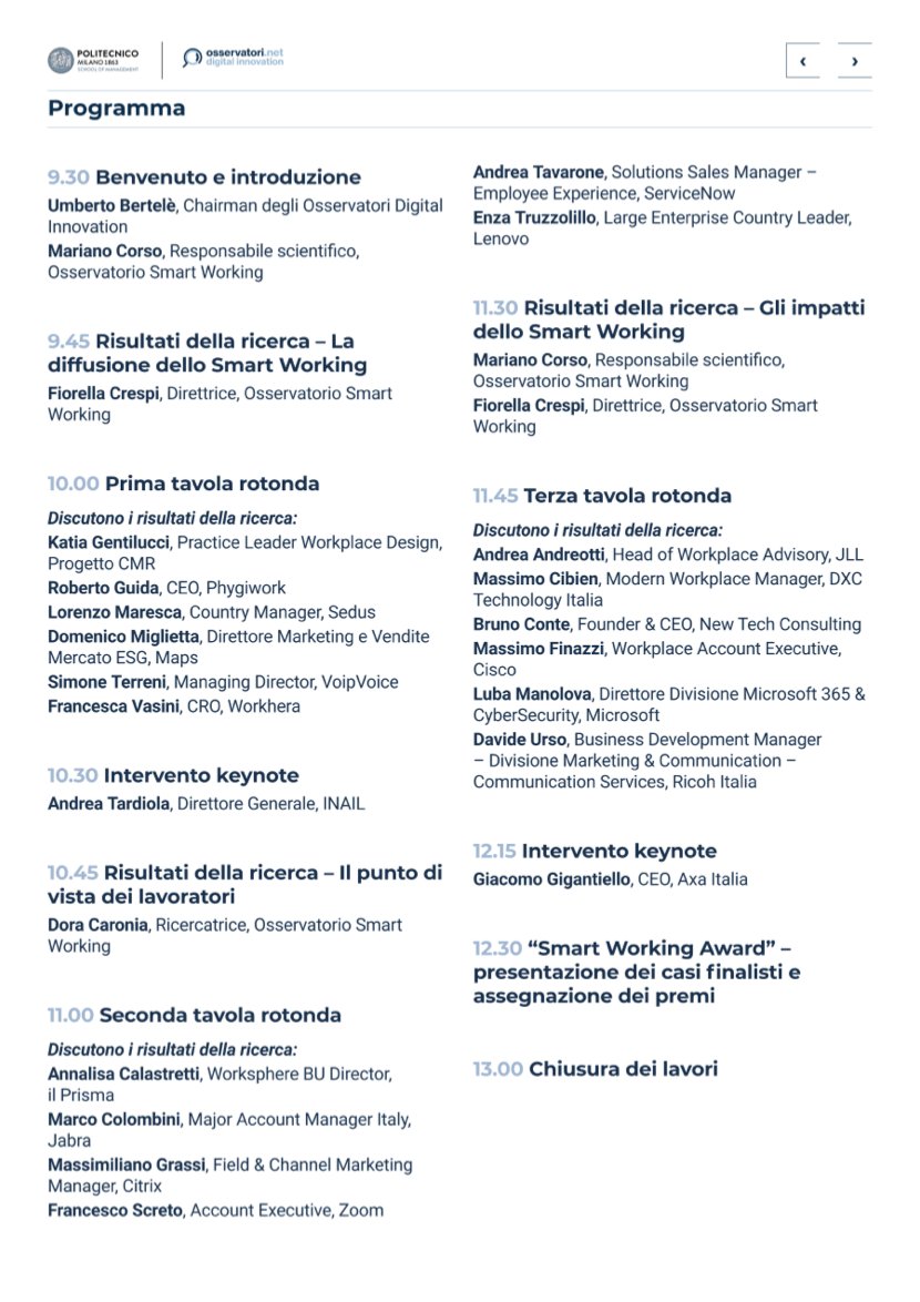 Al via tra pochi minuti il convegno "#SmartWorking: il lavoro del futuro al bivio". Segui il live streaming: bit.ly/3s8xIqq #OSW22