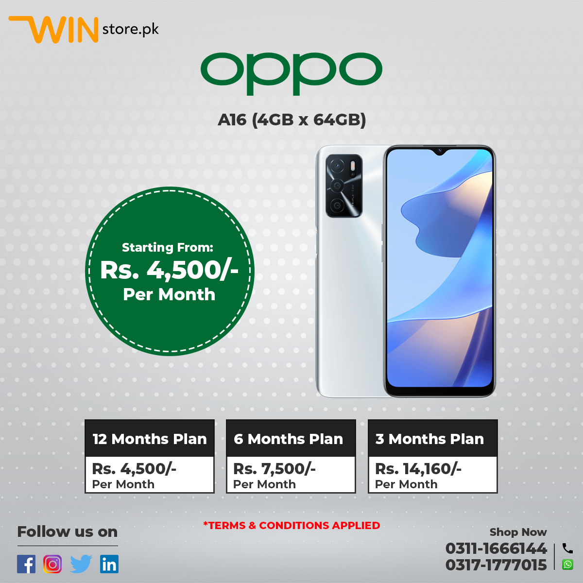 Winstorepk's tweet photo. Buy your favorite mobiles on Easy Monthly (IJARAH) Installments with no credit card requirements. 🤩
🛍️Shop now!
https://t.co/7INCEfmryX
Download the Winstore App!
✅ No credit card requirement
✅24/7 customer service
✅Easy Return Policy
#ordernow #winstore #installments https://t.co/wp1O7OiE9h