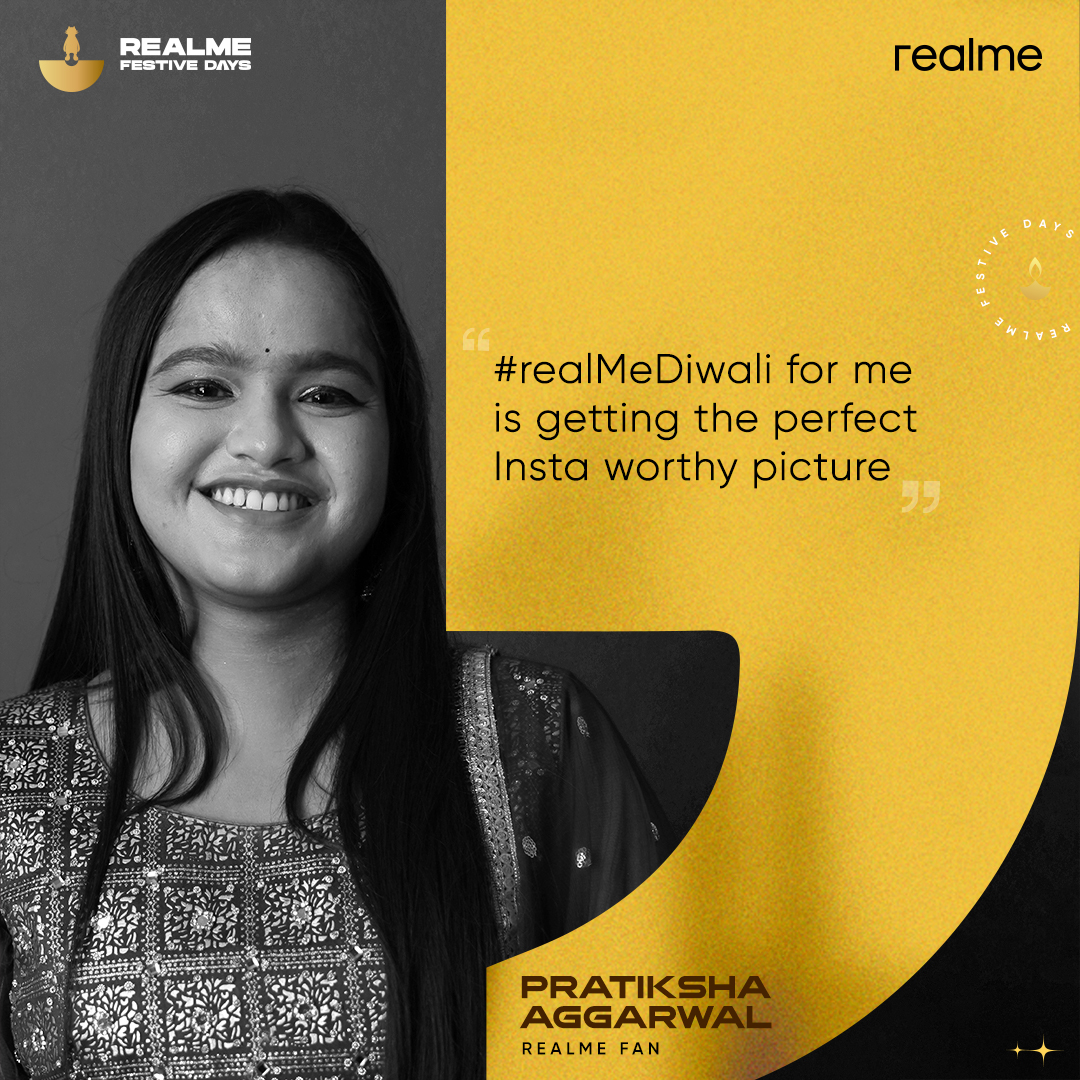 realmeIndia's tweet photo. For our #realmeFan, #realMeDiwali is about getting that perfect selfie📸

What is #realMeDiwali for you? Tell us in the comments below and stand a chance to #win* some #realme goodies! https://t.co/nqNoVFRTG3