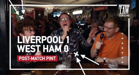 The Anfield Wrap (@theanfieldwrap) on Twitter photo 🎥 The Post Match Pint: Liverpool 1-0 West Ham | #TAWVideo
<a href="/Knox_Harrington/">Neil Atkinson</a> is joined by <a href="/camynwa97/">Cameron Rimmer</a> & <a href="/Adam__Melia/">Adam Melia</a> in the <a href="/TheSandon/">The Sandon Complex</a>, Anfield to react…
1️⃣ Download our app
2️⃣ Enjoy FREE tokens
3️⃣ Get our West Ham reaction
📱👉smarturl.it/TAWapp👈📱 🎥 The Post Match Pint: Liverpool 1-0 West Ham | #TAWVideo
<a href="/Knox_Harrington/">Neil Atkinson</a> is joined by <a href="/camynwa97/">Cameron Rimmer</a> & <a href="/Adam__Melia/">Adam Melia</a> in the <a href="/TheSandon/">The Sandon Complex</a>, Anfield to react…
1️⃣ Download our app
2️⃣ Enjoy FREE tokens
3️⃣ Get our West Ham reaction
📱👉smarturl.it/TAWapp👈📱