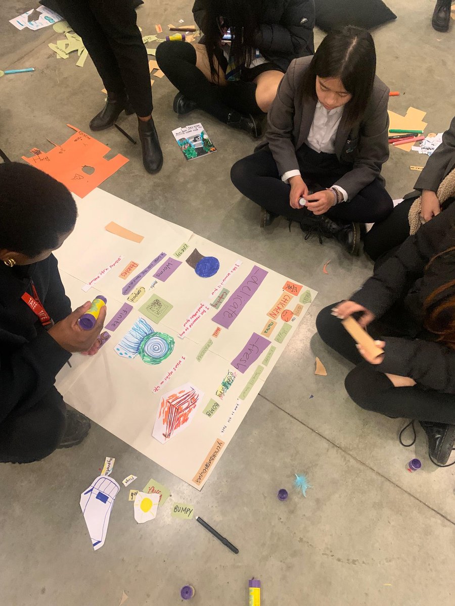hhs_arts's tweet photo. Woooo! Year 11 had a fantastic day at the 
@Tate on Tuesday! After some reflection on artist's work, discussions on displacement, we meditated and created a collaborative written piece focussing on places and land that have meaning to us personally! https://t.co/VZc1dNP28p