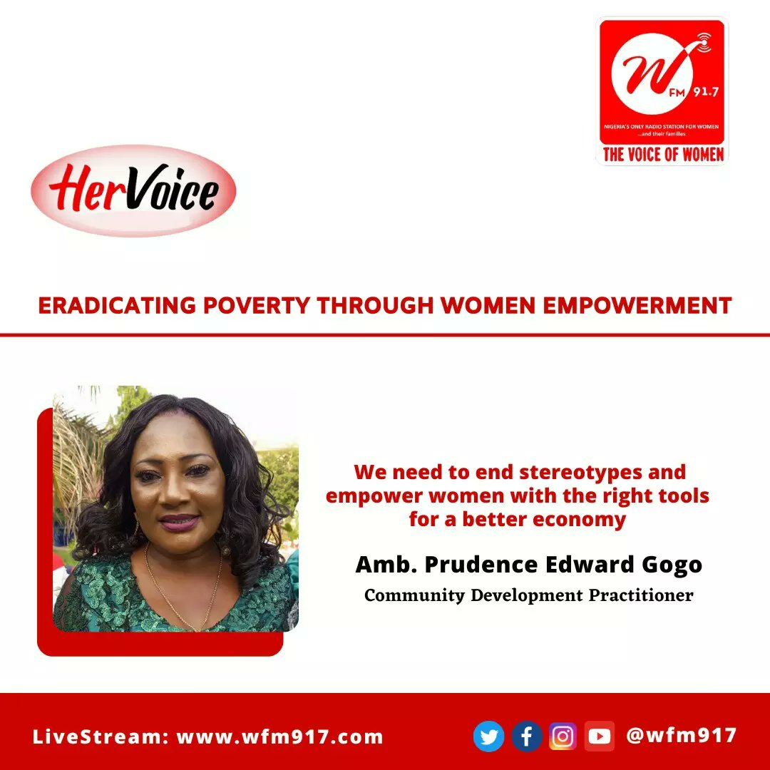 wfm917's tweet photo. Eradicating Poverty through Women Empowerment with Amb. Prudence Edward Gogo
#HerVoice...condemns all forms of discrimination against women and girls.
@ActionAidNG
#HerVoice
#shematter
#NigeriaWomenMatter
#impact
#unbiased
#2023elections
#women
#womenradio https://t.co/DYPnTTfi9Q