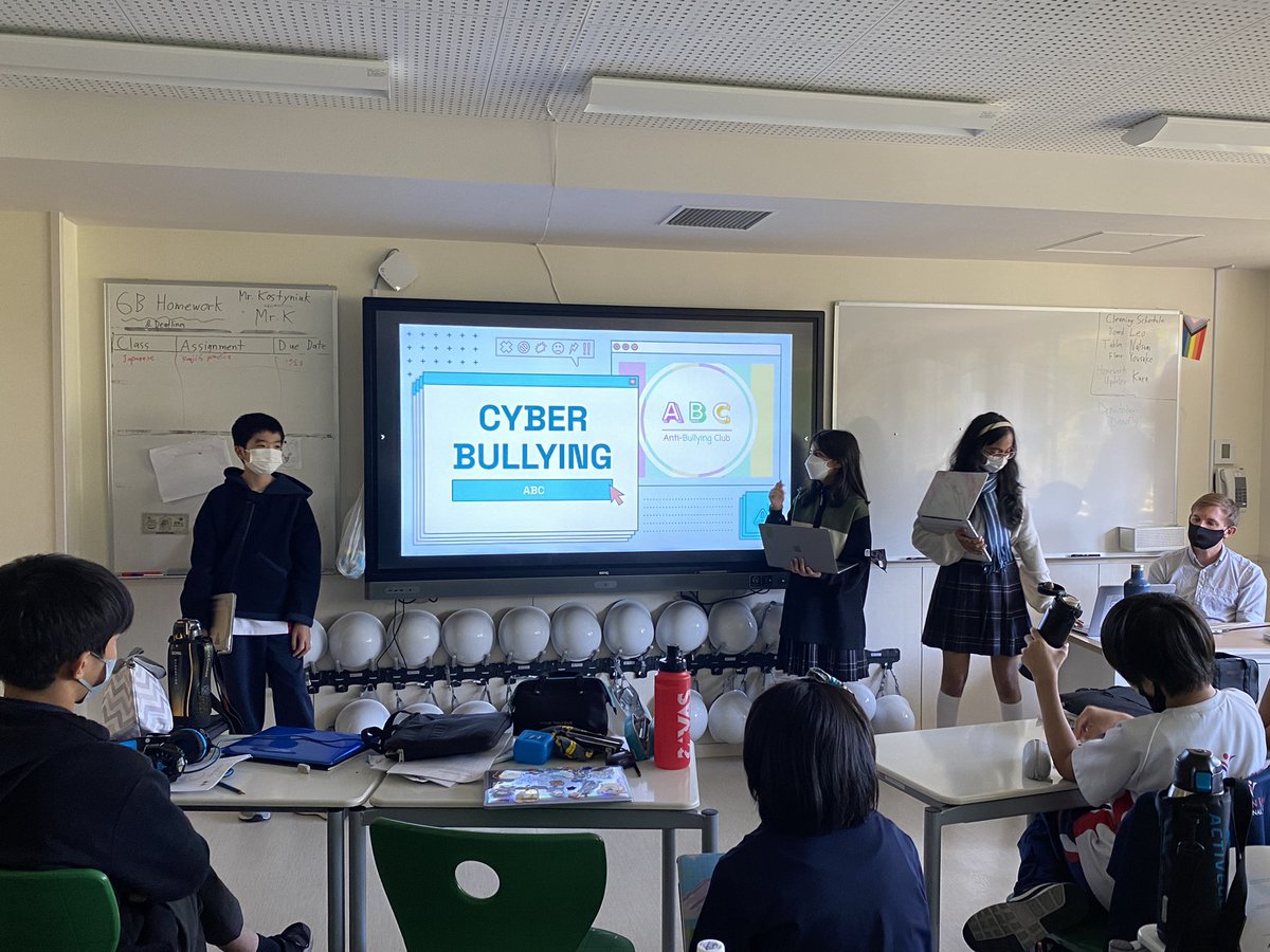 techyleger's tweet photo. Today was the day! Our ABC members facilitated their very first Cyberbullying Prevention Workshop! #SharingCircles #DigitalDrama @HorizonJapanIS https://t.co/KmpkN69xWu