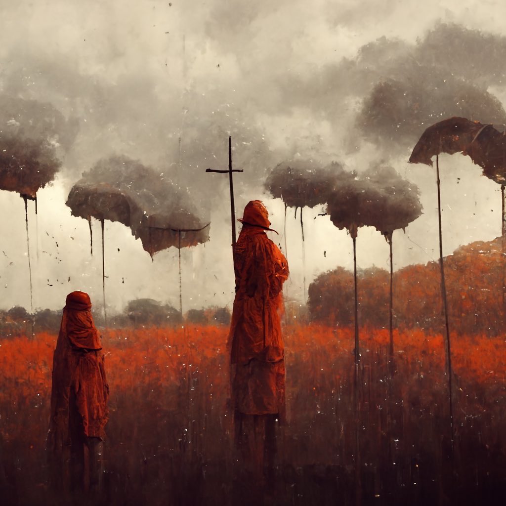 icoles's tweet photo. “ We are the rust worship in the rain”
AI compositions based on the stunning lyrics from @samarchitects | @Architectsuk libertine, in anticipation of tomorrows new release.
#fttwte #metal
#midjourney https://t.co/STZNqa0n8w