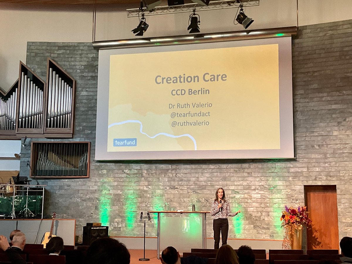 mkboehning's tweet photo. Ruth Valerio now speaking at the Christian Community Development Conference in Berlin on „Creation Care - Embedding environmental challenges into the operations and responses“

@ruthvalerio @TearfundAct #CreationCare https://t.co/GVsCeEVIOT