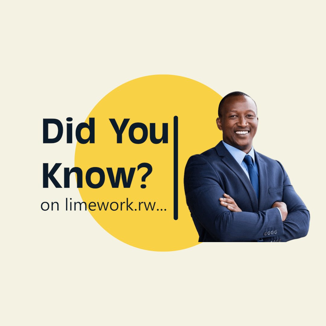 getlimework's tweet photo. Did you about these amazing features on https://t.co/szFVQPajk6?
#limework #WorkInRwanda #RWot #career #jobs #jobopportunity #dreamjob https://t.co/EU8OuHbOdn